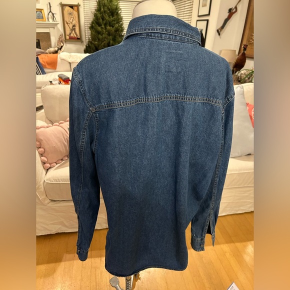 LEVI STRAUSS & Co., Inc Dual Pocket Western Button Down Denim Shirt, Sz L - Picture 5 of 9